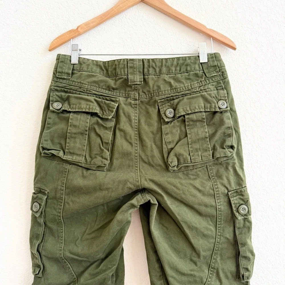 Matchstick Mens‎ Olive Green Multi Pocket Cargo Pants 32x29 Military Tactical